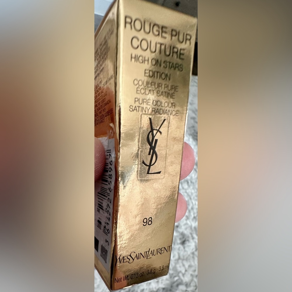 ‼️RARE‼️🎸YSL🎸🔥NWT🔥Rouge Pur Couture 98 Rosewood Star High on Stars Limited 3.8g - Picture 9 of 9